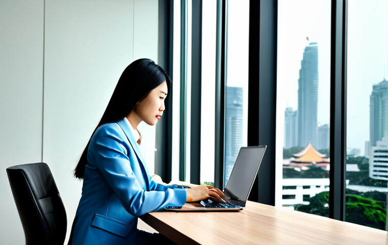 노무사 실무에서 발생한 에피소드 - Modern Office Scene**

"A professional Thai businesswoman in a tailored, modest business suit, worki...