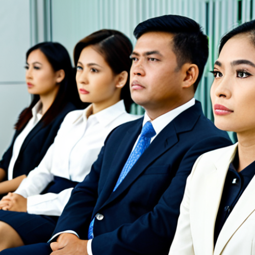 Home 4 노무사 업무 중 발생한 주요 에피소드 - Company Restructuring & Layoffs**
"A diverse group of Thai office workers, dressed in professional ...