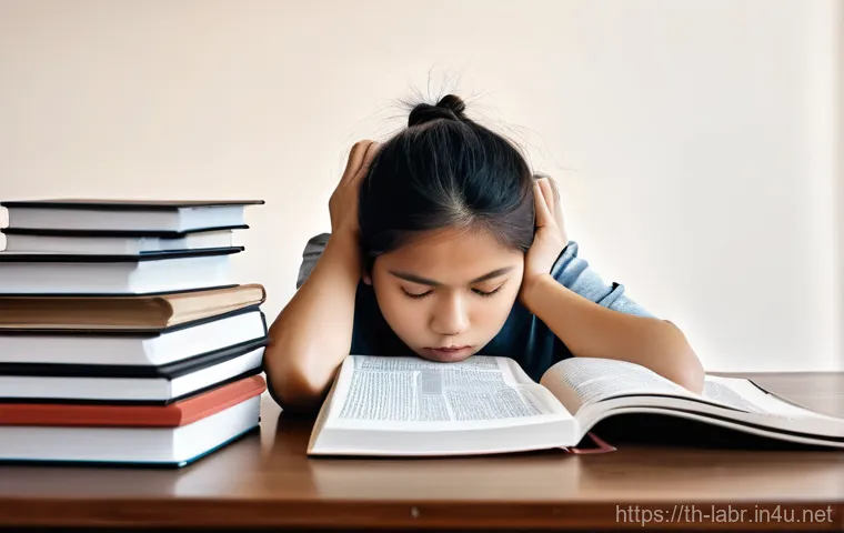 공인노무사 시험에서 피해야 할 실수 - **Panicked Student in an Exam Hall Under Time Pressure:** A young Thai student, gender-neutral, is d...