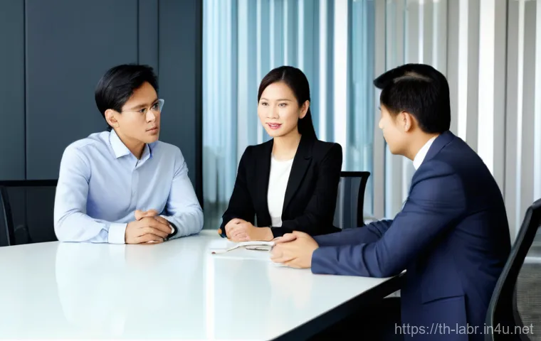 노동쟁의 해결 사례 분석 - **Prompt:** A bustling, modern open-plan office in Thailand, with diverse Thai employees aged 25-40,...
