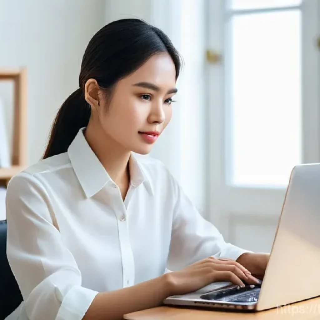 공인노무사와 연봉 협상의 실제 - **Prompt:** "A young Thai professional woman, in her late 20s, sitting at a clean, modern desk in he...
