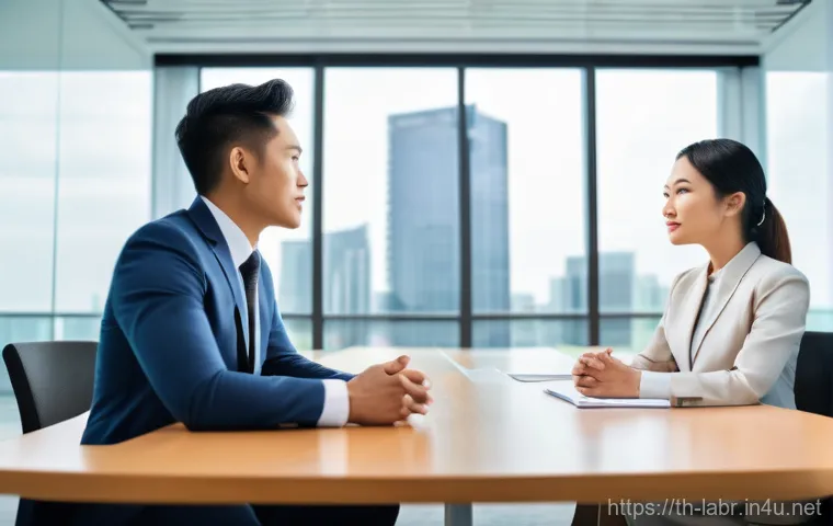 공인노무사와 연봉 협상의 실제 - **Prompt:** "A young Thai professional woman, in her late 20s, sitting at a clean, modern desk in he...