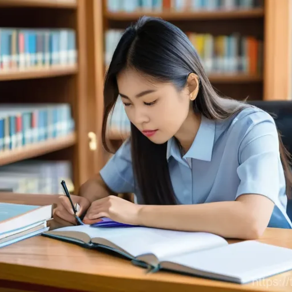 노동법 판례를 활용한 시험 준비 - **Prompt 1: Focused Study Session with Mind Map**
"A young Thai university student, appearing to...