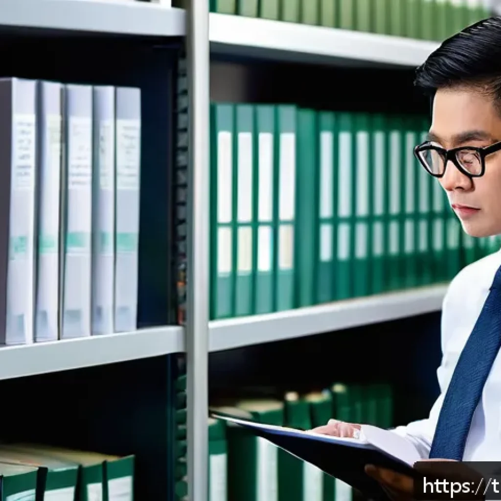 노무사 이직 성공을 위한 준비 - A professional Thai labor lawyer in a modern office environment, wearing business attire and glasses...