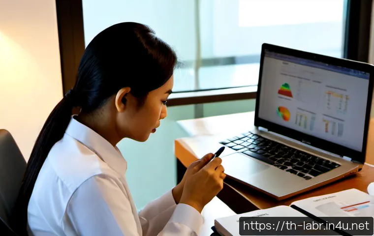 노무사 실무와 이론 차이 - Photorealistic Thai labor consultant studying employment law theory at a quiet modern office desk in...